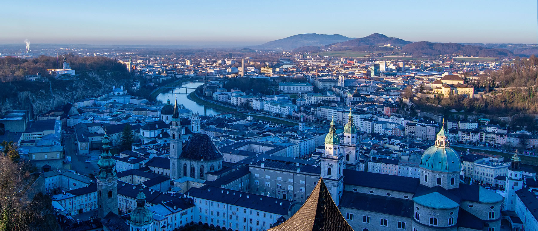 Panorama, Salzburg Stadt mit Blick aufs Umland